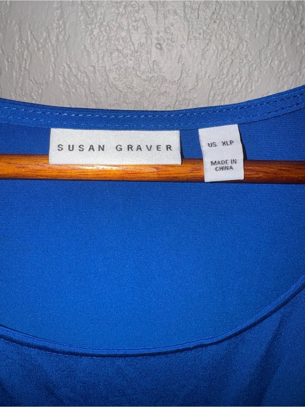 Susan Graver Petite Knit Tank Blue, Size XLP, A689878 - New